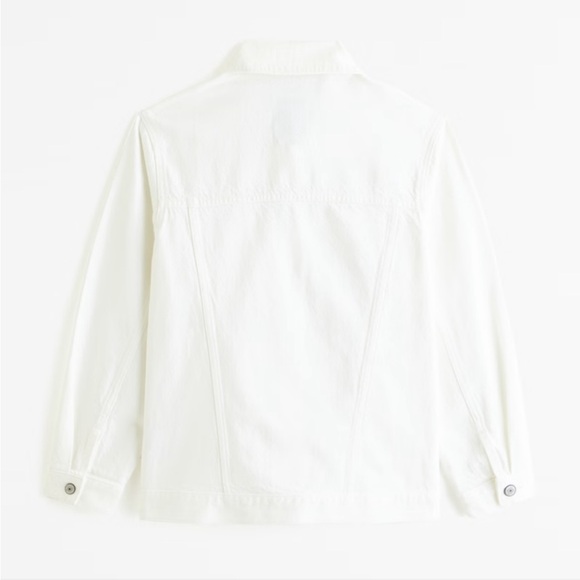 NEVER WORN White Oversized Denim Jacket - Picture 2 of 2
